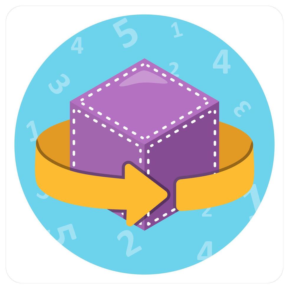 3D Rotate icon concept vector