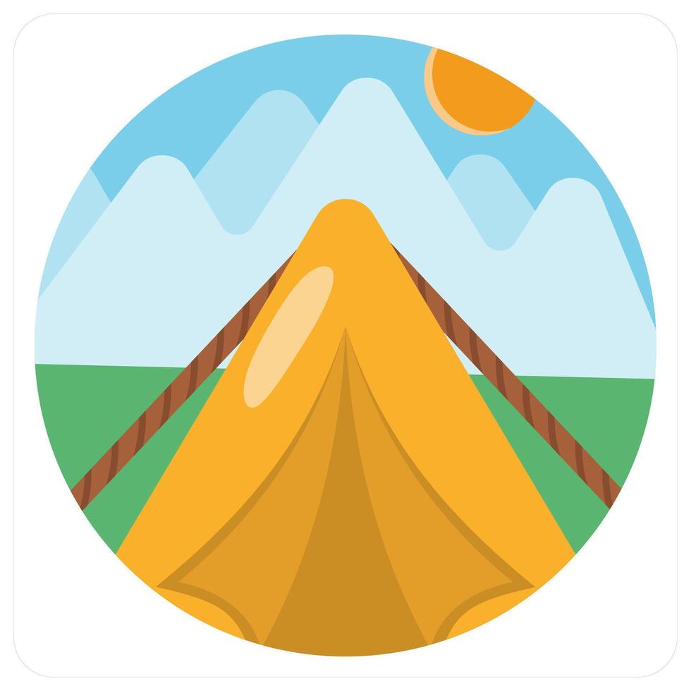 Camping Tent icon concept vector