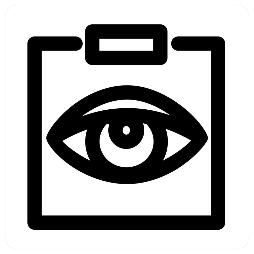 Eye Test Report icon in black color vector