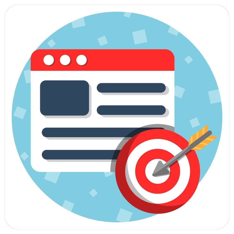 Website Target icon concept vector