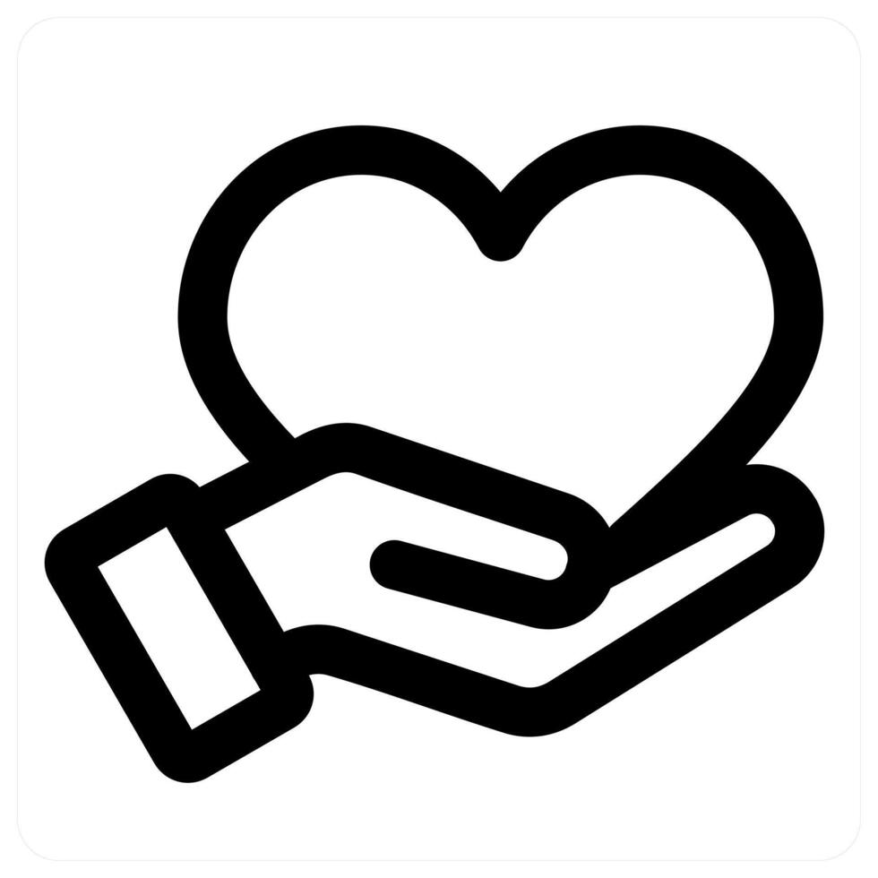 Heart Care and wellness in black color vector