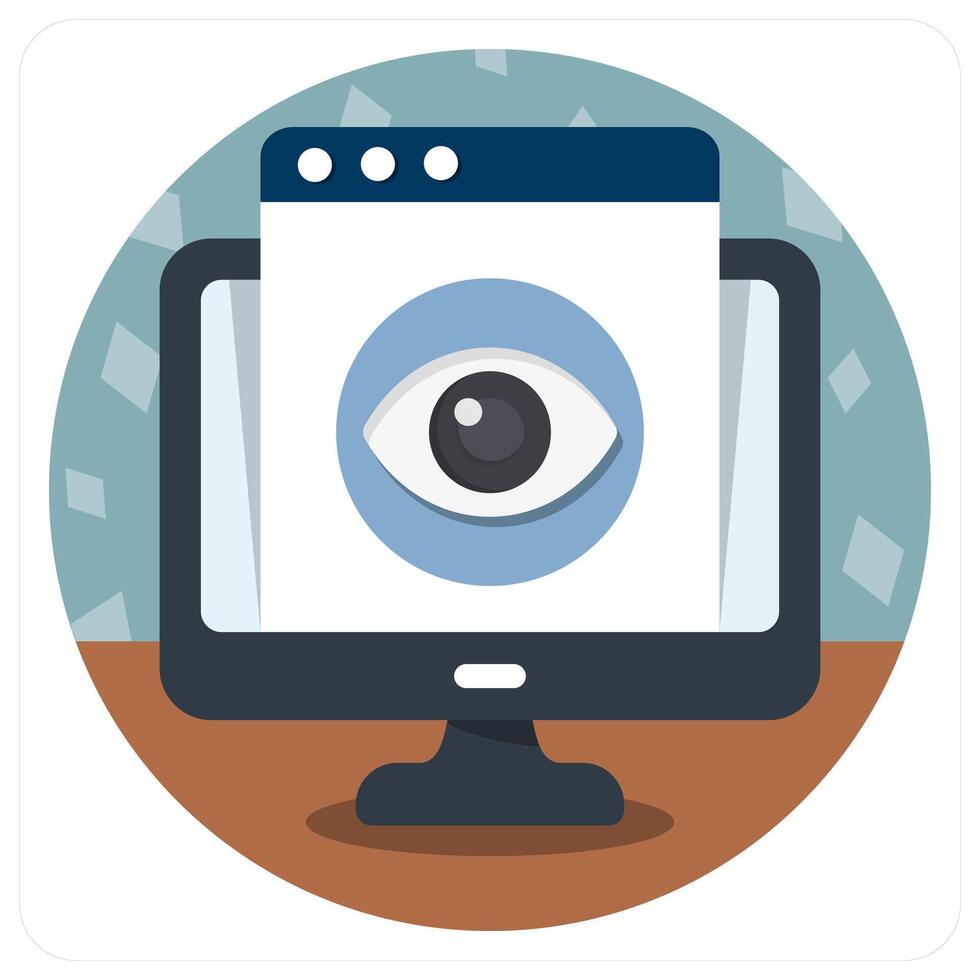 Page View and vision icon concept vector