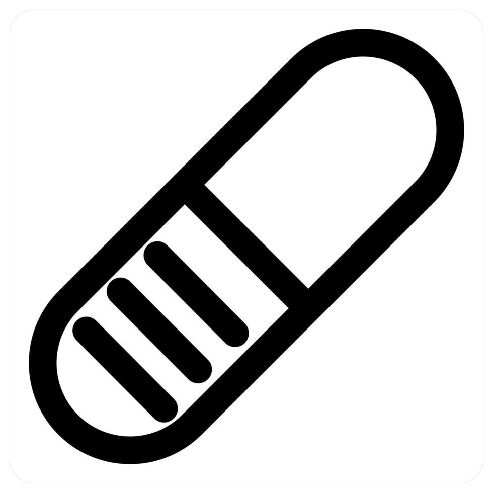 Capsule and medicine in black color vector