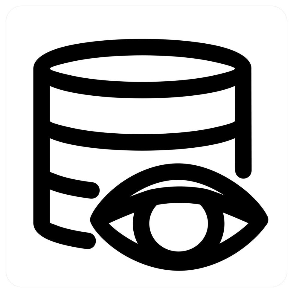 Server Vision icon concept in black color vector