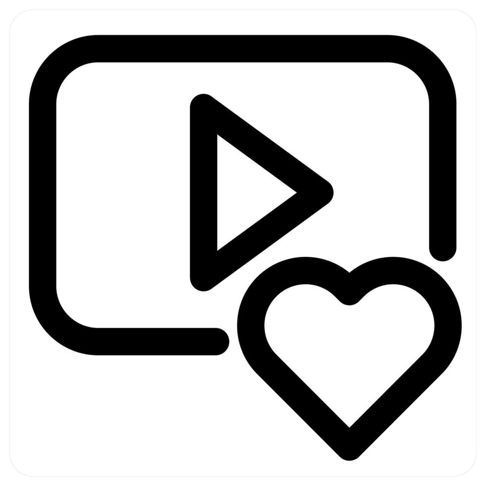 Favorite and clip icon in black color vector