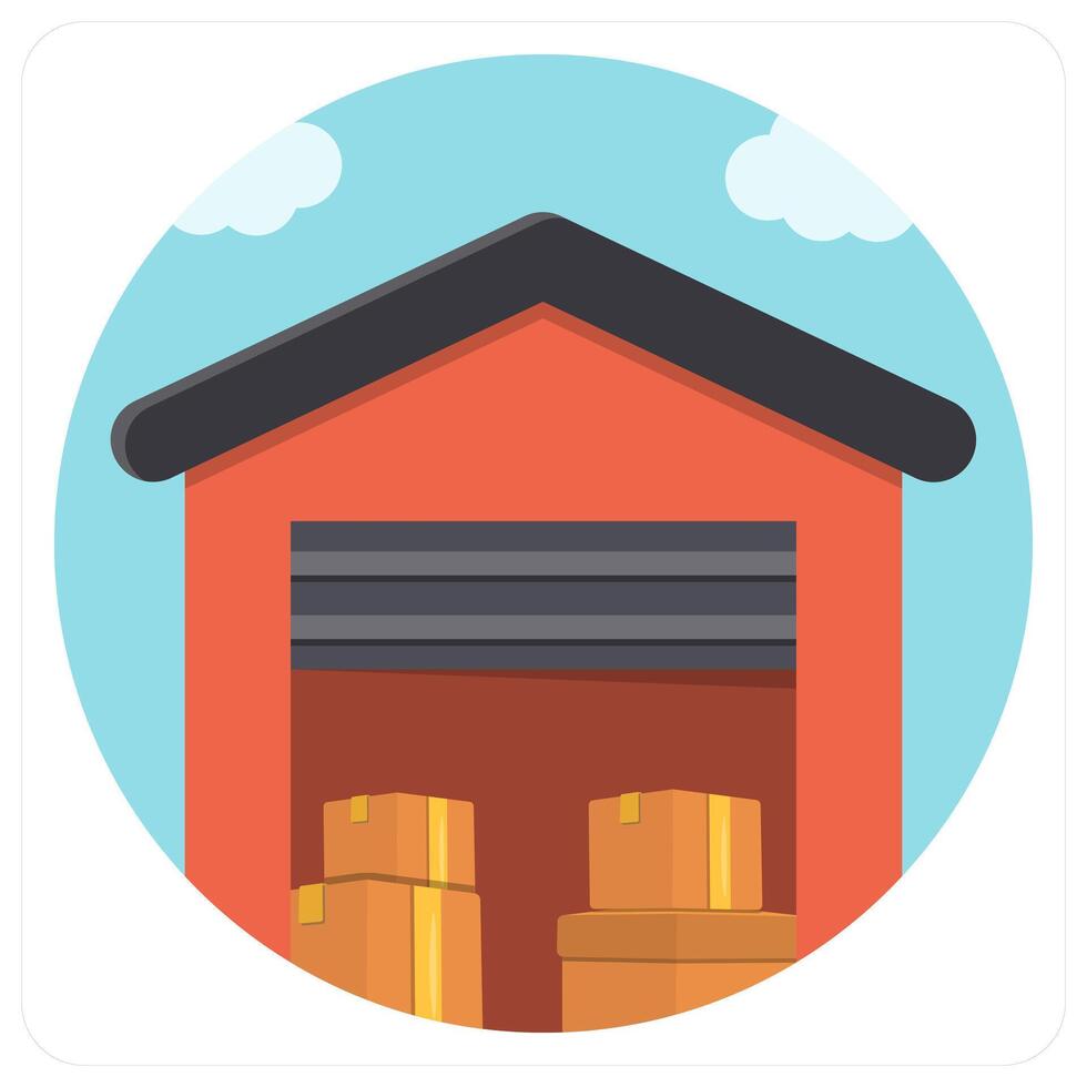 Warehouse icon concept vector