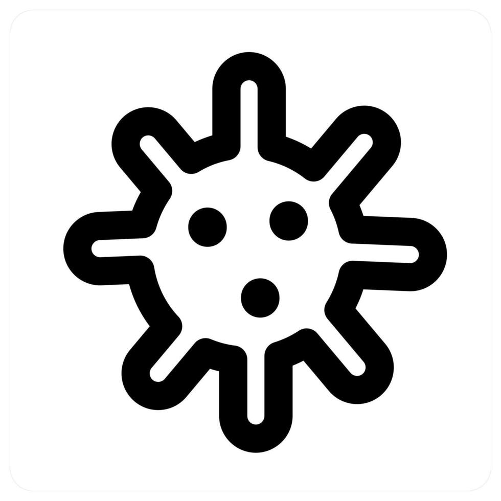 Virus and infection icon in black color vector