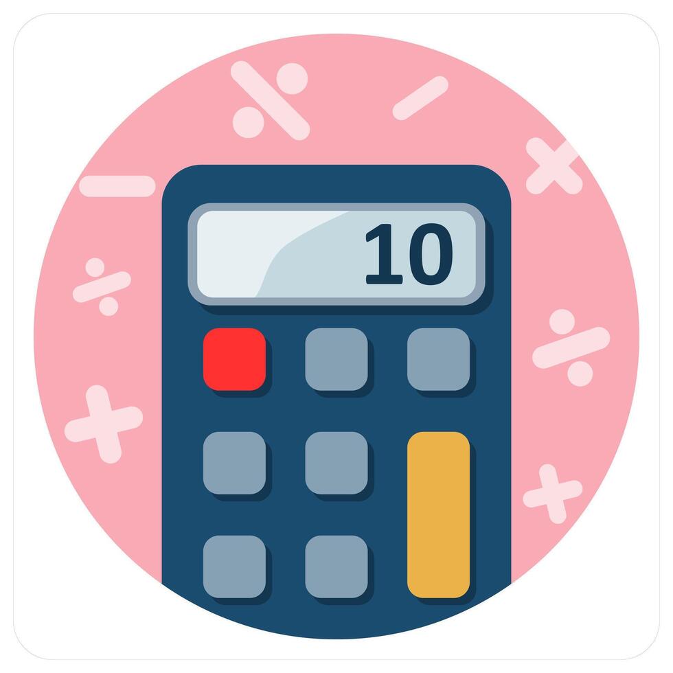 Calculator and maths icon vector