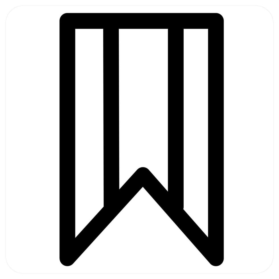 Bookmark and favorite icon concept in black color vector