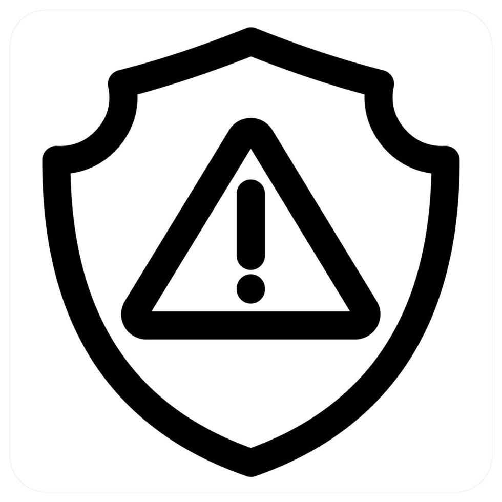 Alert Security icon concept in black color vector