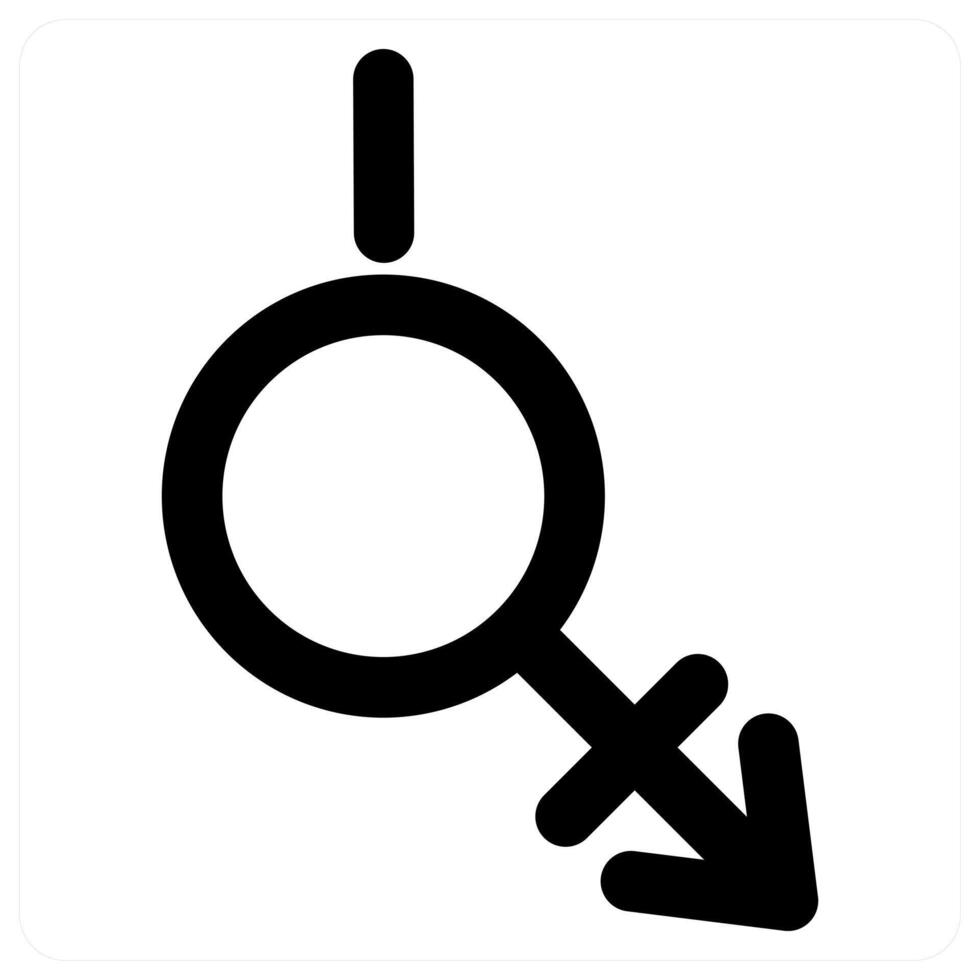 Gender and identity icon concept in black color vector