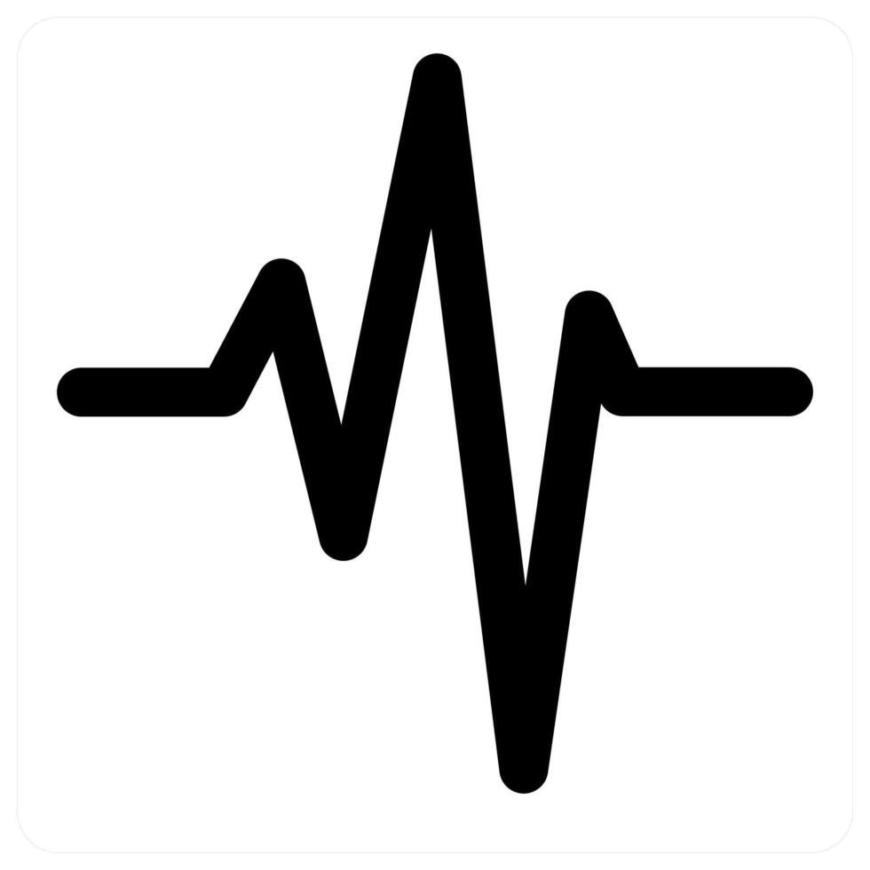 Heart Beat and pulse in black color vector
