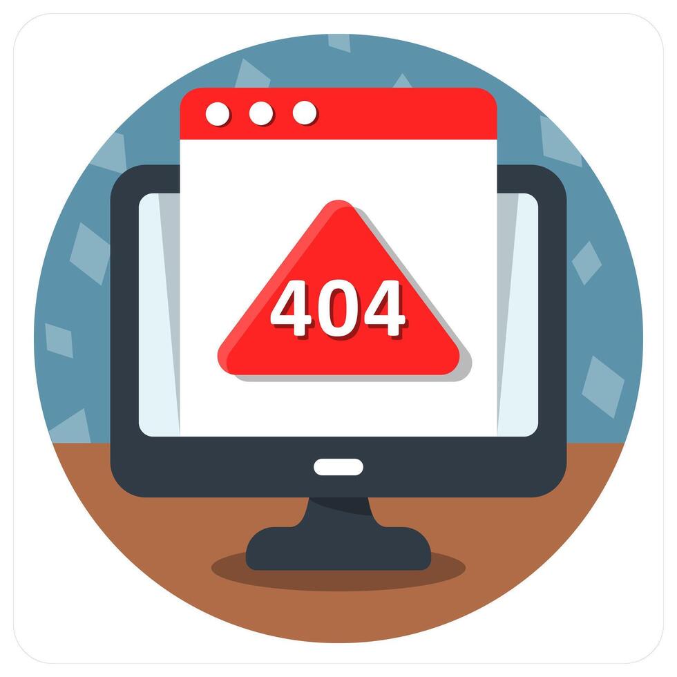 Error Page icon concept vector