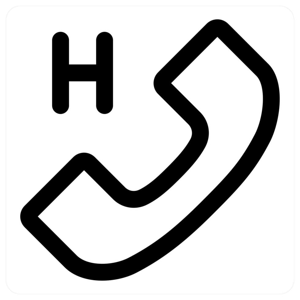 Hospital call and healthcare in black color vector