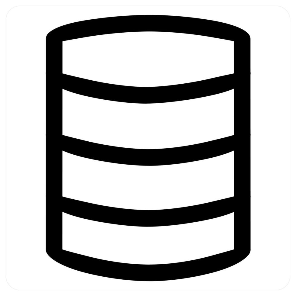 Server and database in black color vector