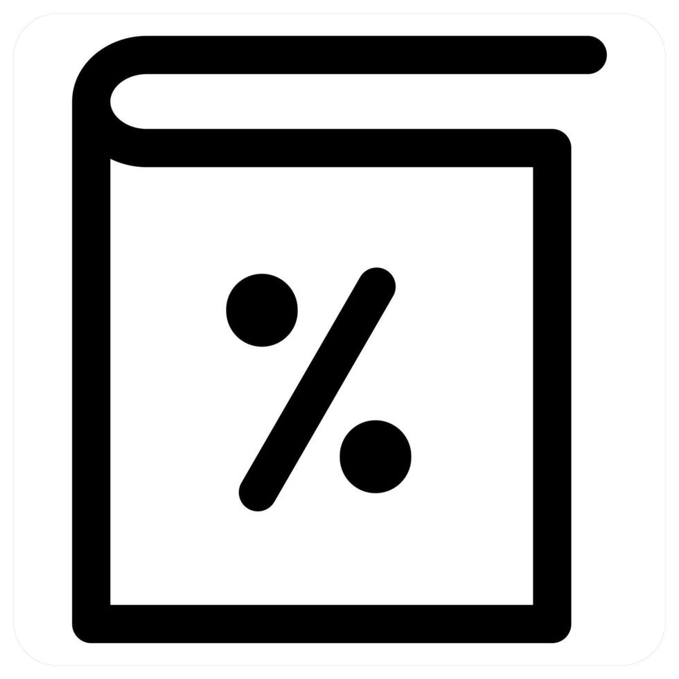 Discount Book and sale in black color vector