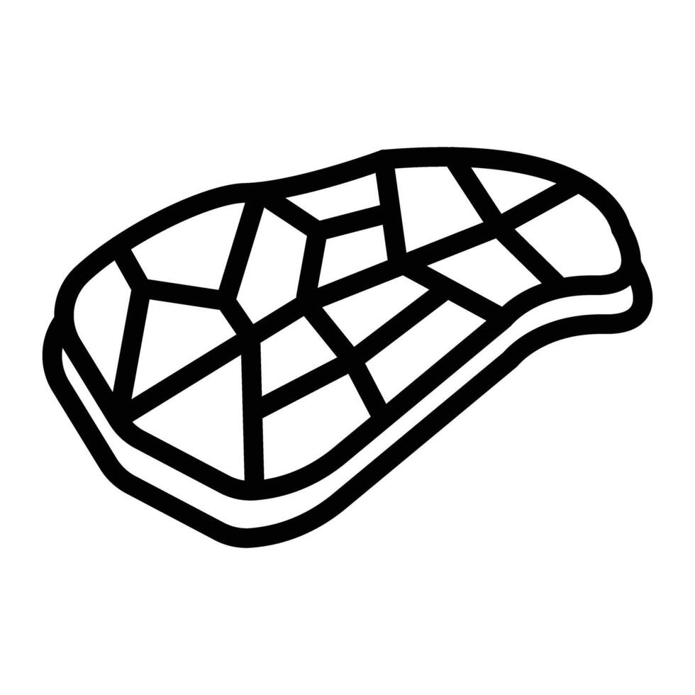 Butcher Shop Sign Line Icon Design vector