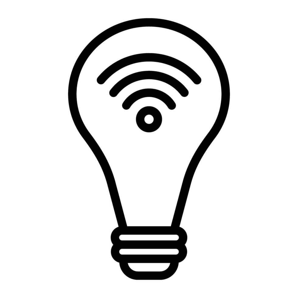 Smart Lights Line Icon Design vector