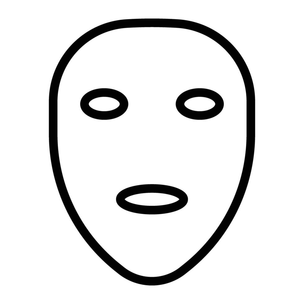 A black and white drawing of a mask vector