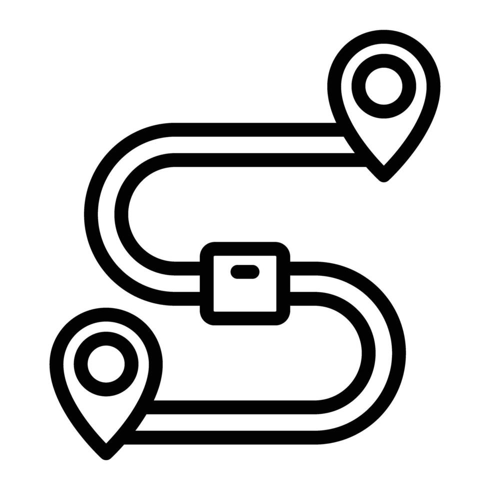 Package in Transit Line Icon Design vector