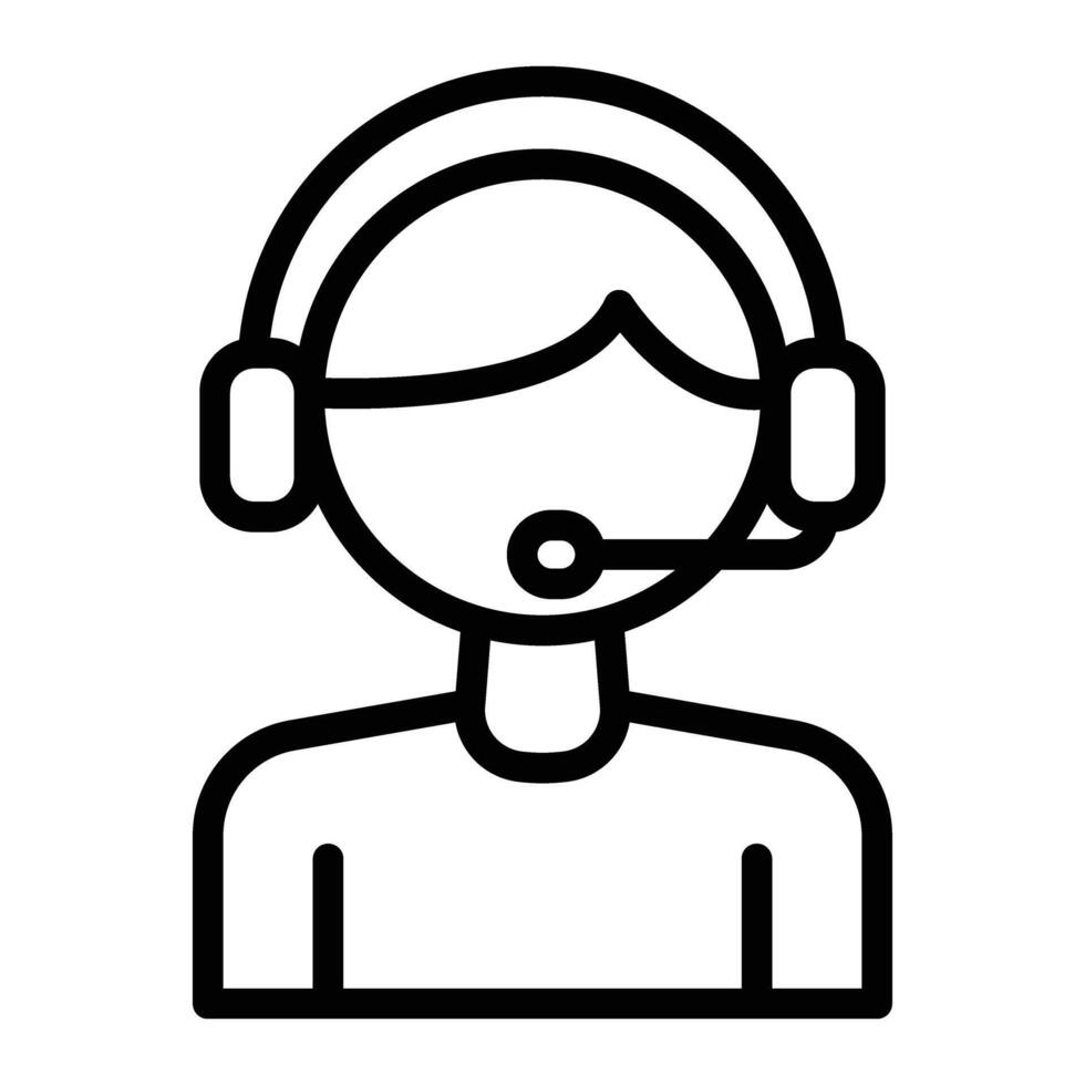 Customer Support Line Icon Design vector