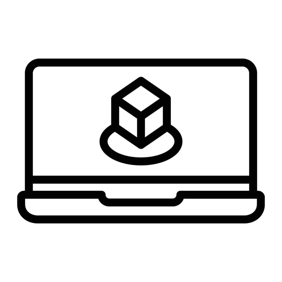 Augmented Reality Line icon Design vector