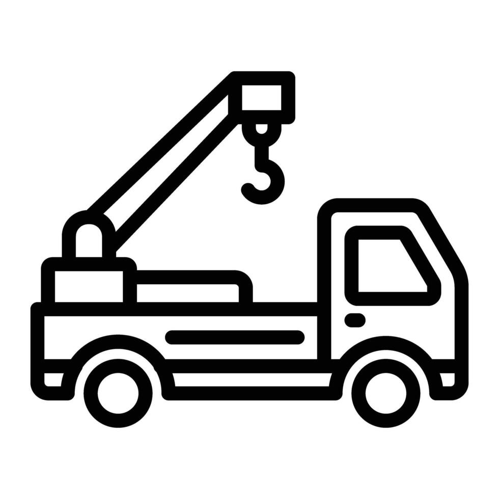 Crane Line Icon Design vector