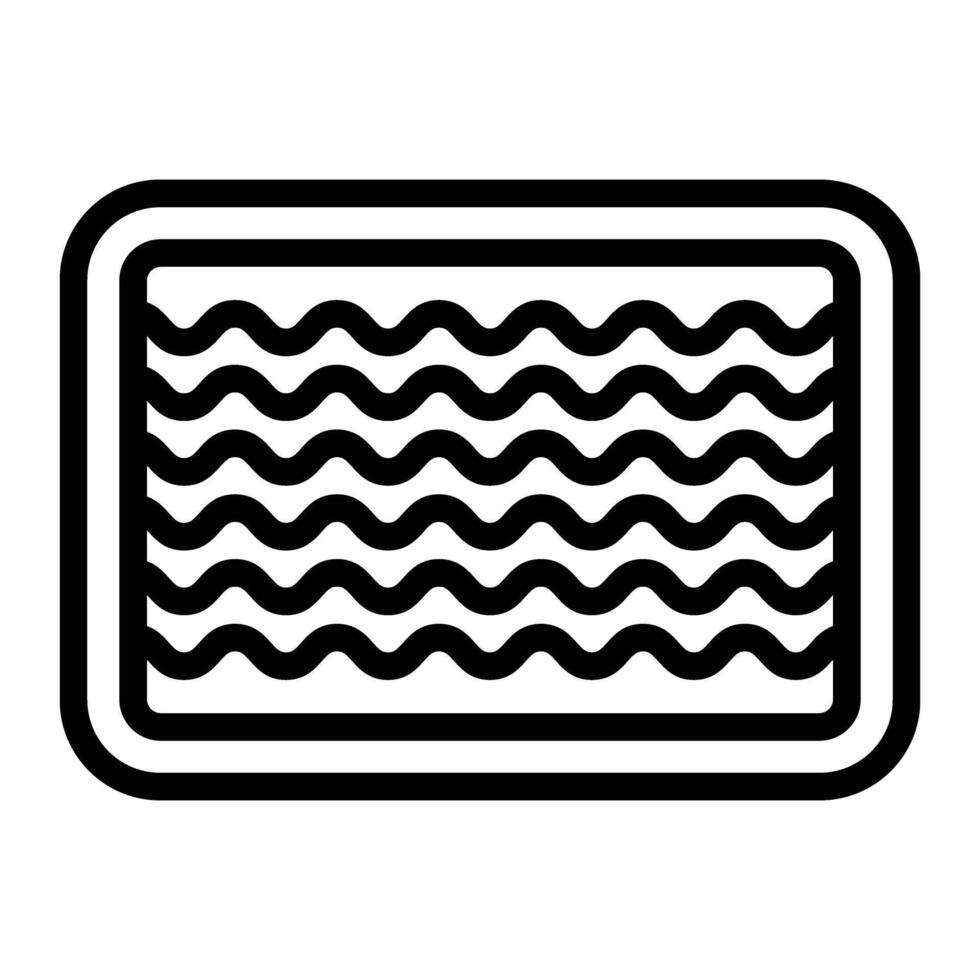 Ground Meat Line Icon Design vector