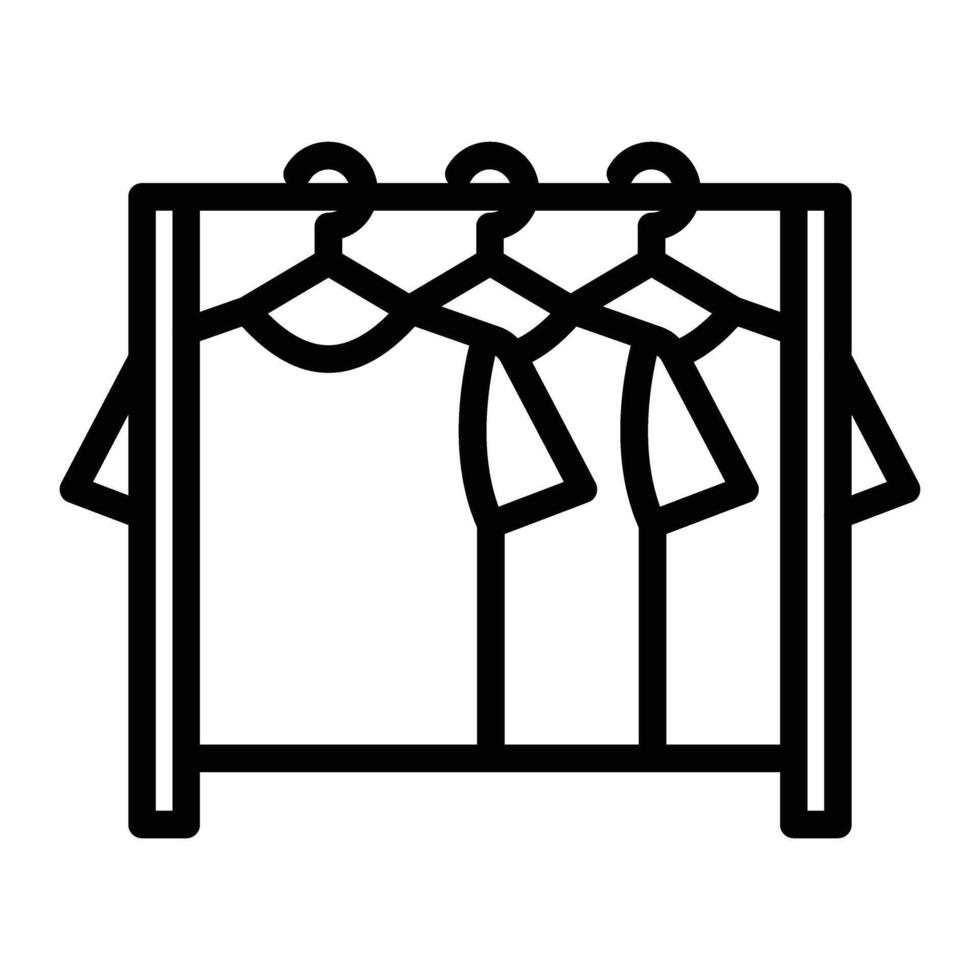 Clothesline Line Icon Design vector