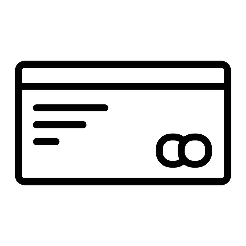 Atm Card Line Icon Design vector