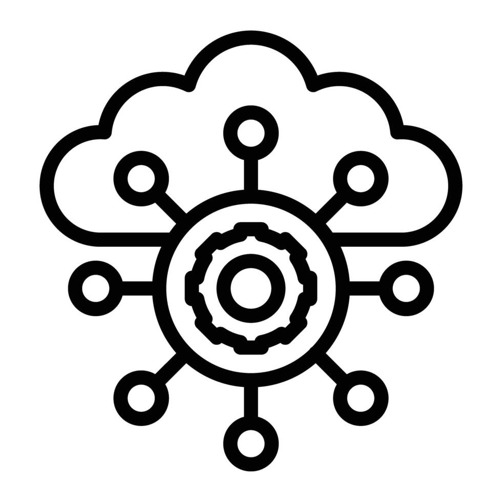 SaaS Line Icon Design vector