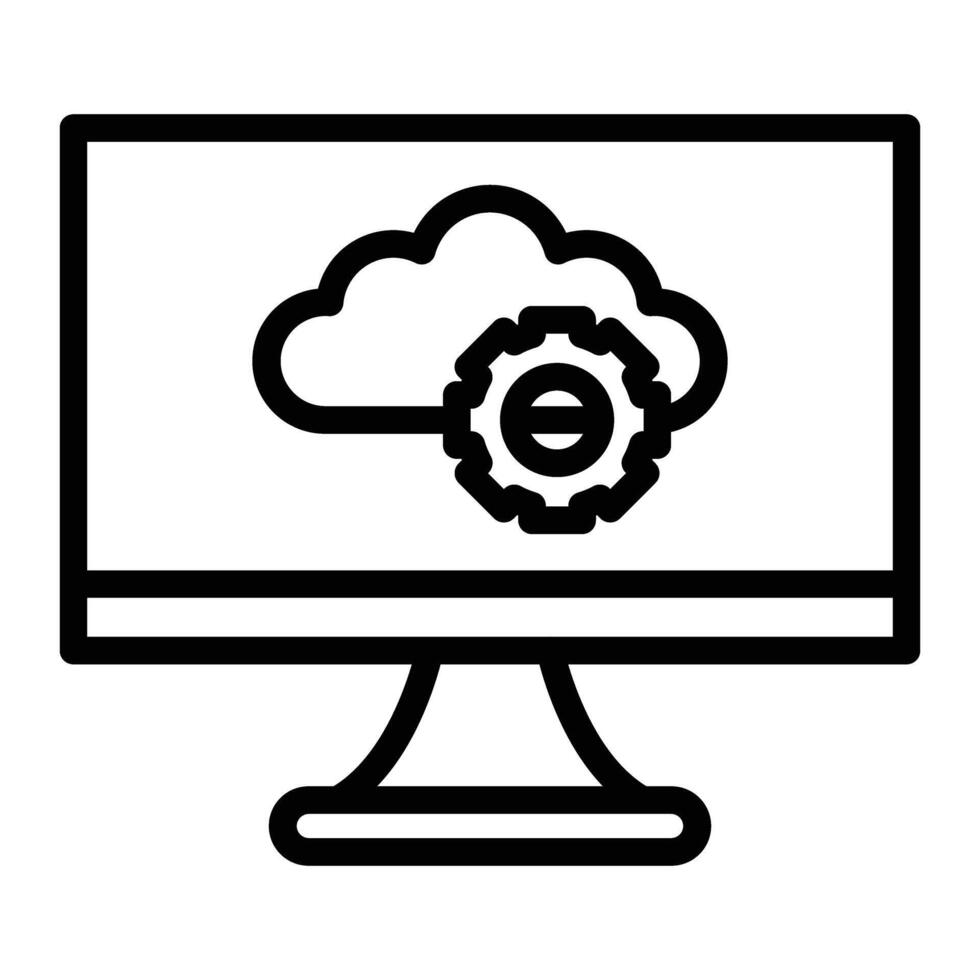 PaaS Line Icon Design vector