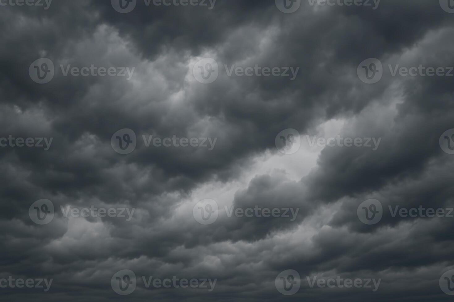 Dramatic Heavy Gray Storm Clouds Sky Background for Design Web Banner Website Header for Weather Forecasting Atmospheric Phenomena Gloomy Mood Concept and Dark Nature Scene with Overcast photo