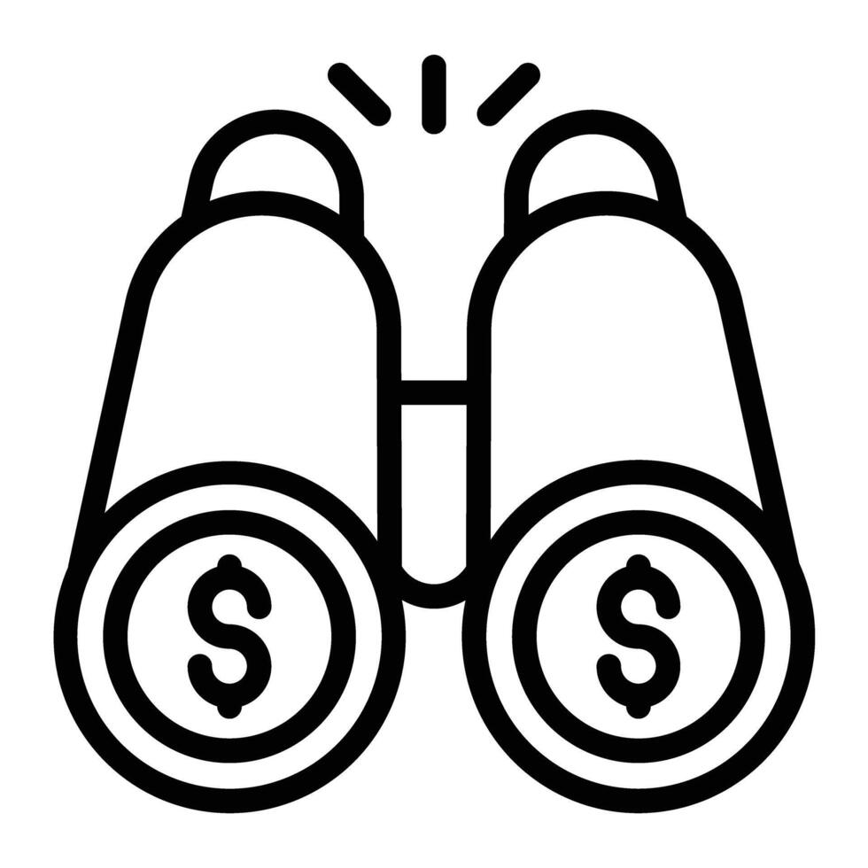 Financial Monitoring Line Icon Design vector