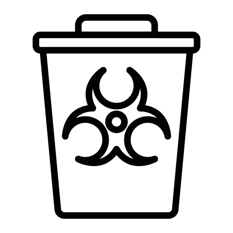 Hazardous Waste Line Icon Design vector
