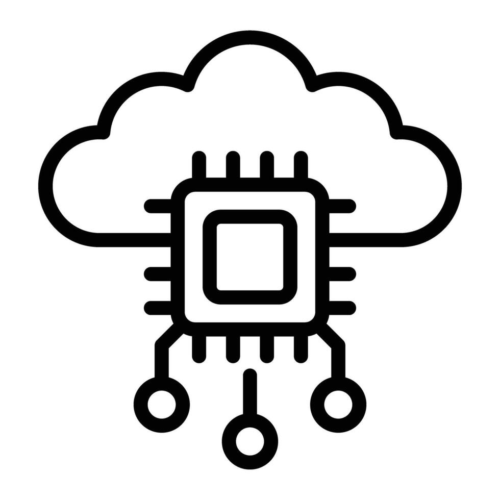 Cloud Architecture Line Icon Design vector