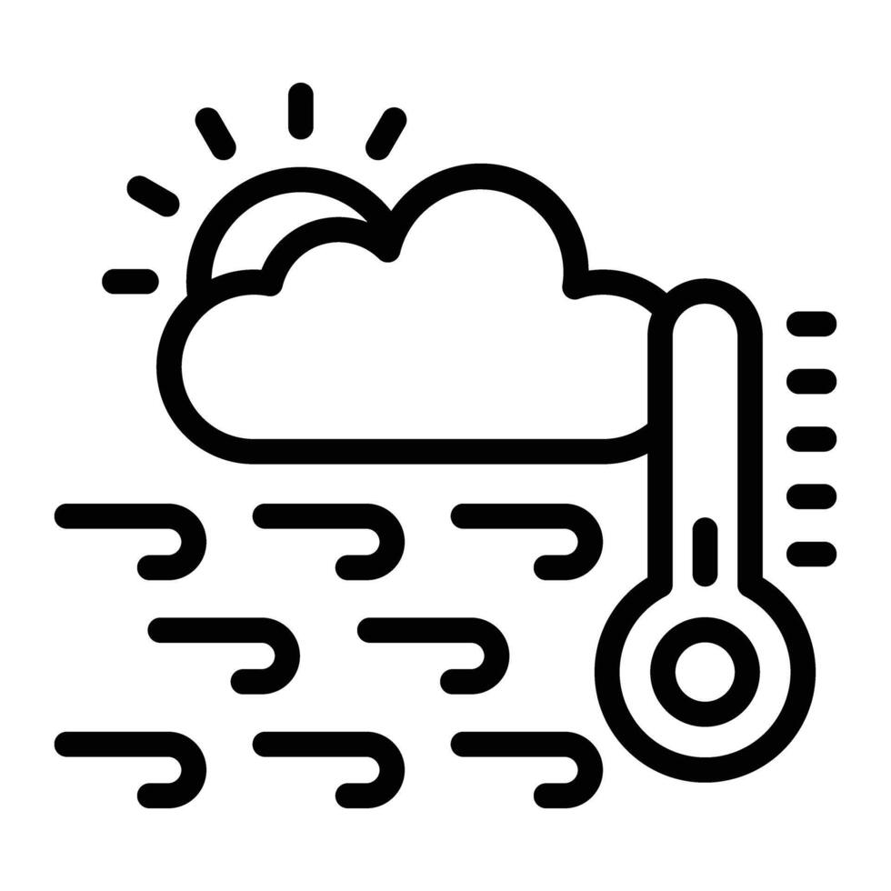 Climatization Line Icon Design vector