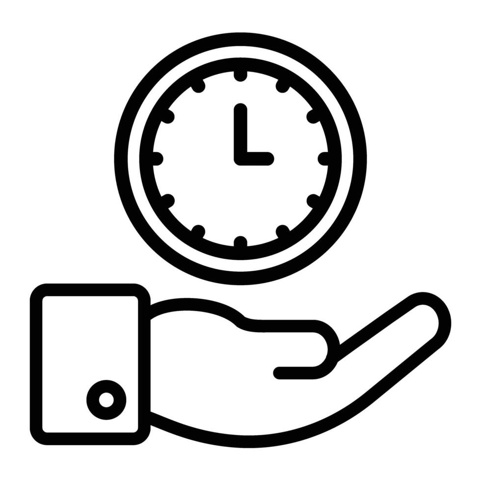 Save Time Line Icon Design vector