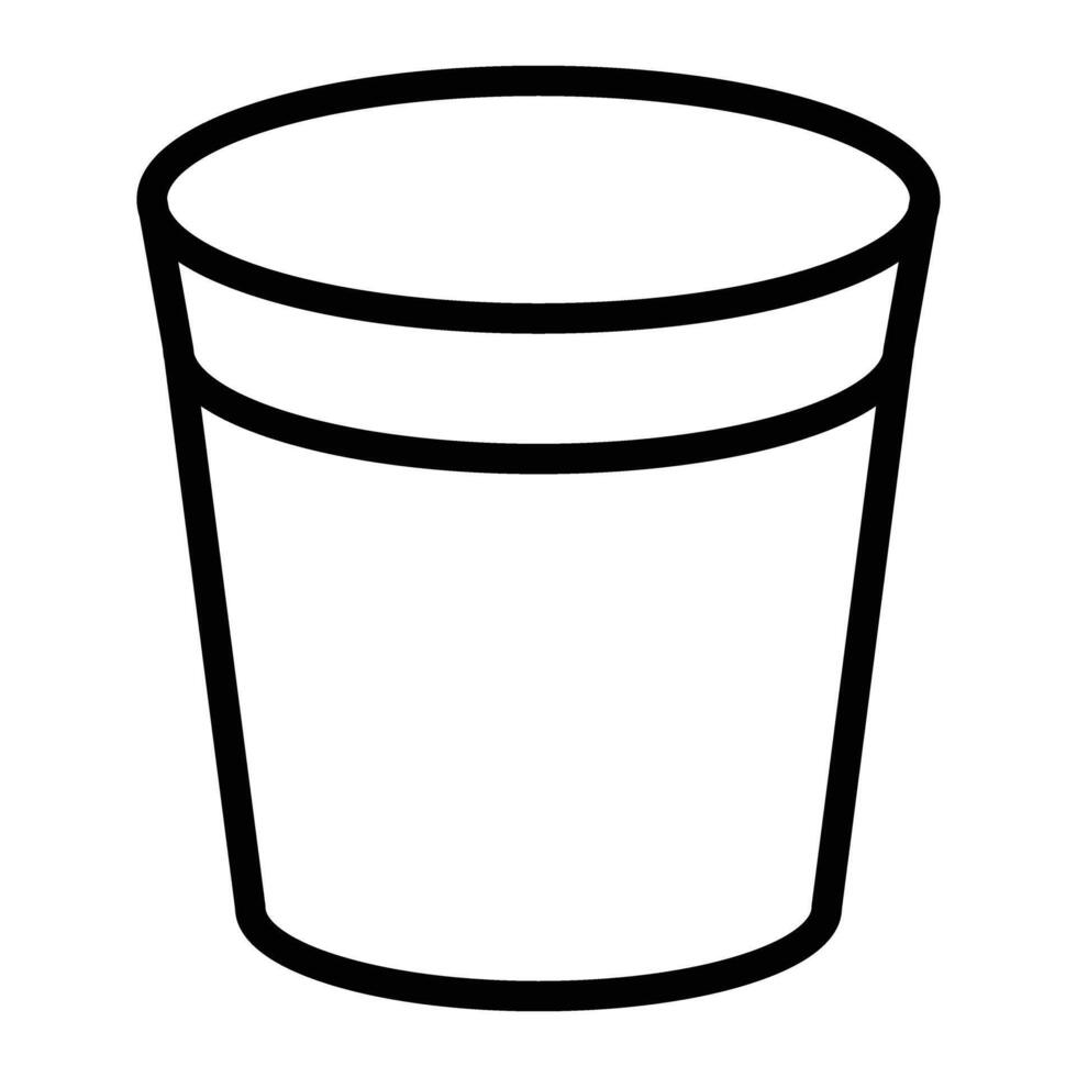 Wash Bucket Line Icon Design vector
