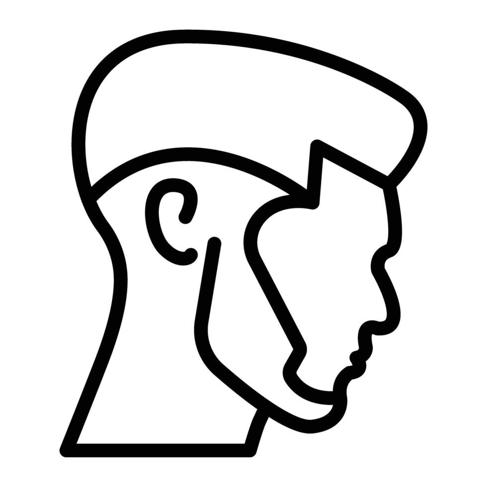 A man's head with a beard and a beard vector