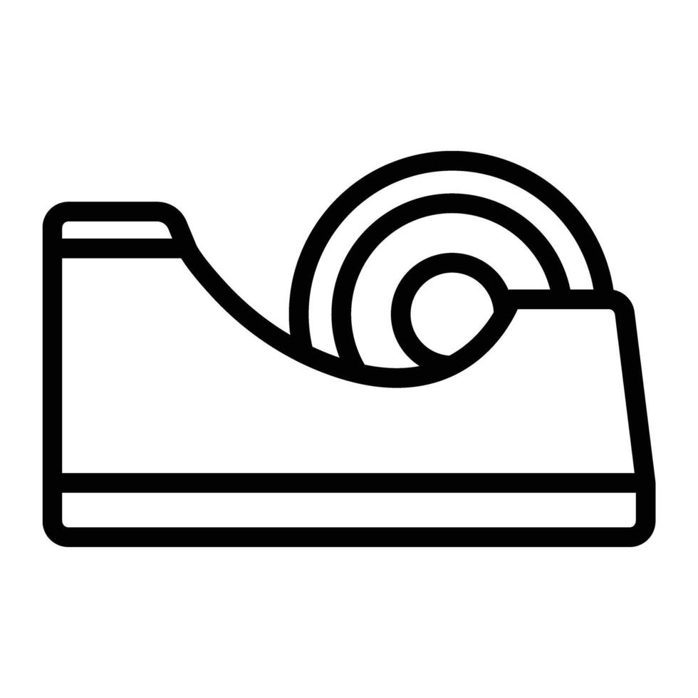 Tape Dispenser Line Icon Design vector