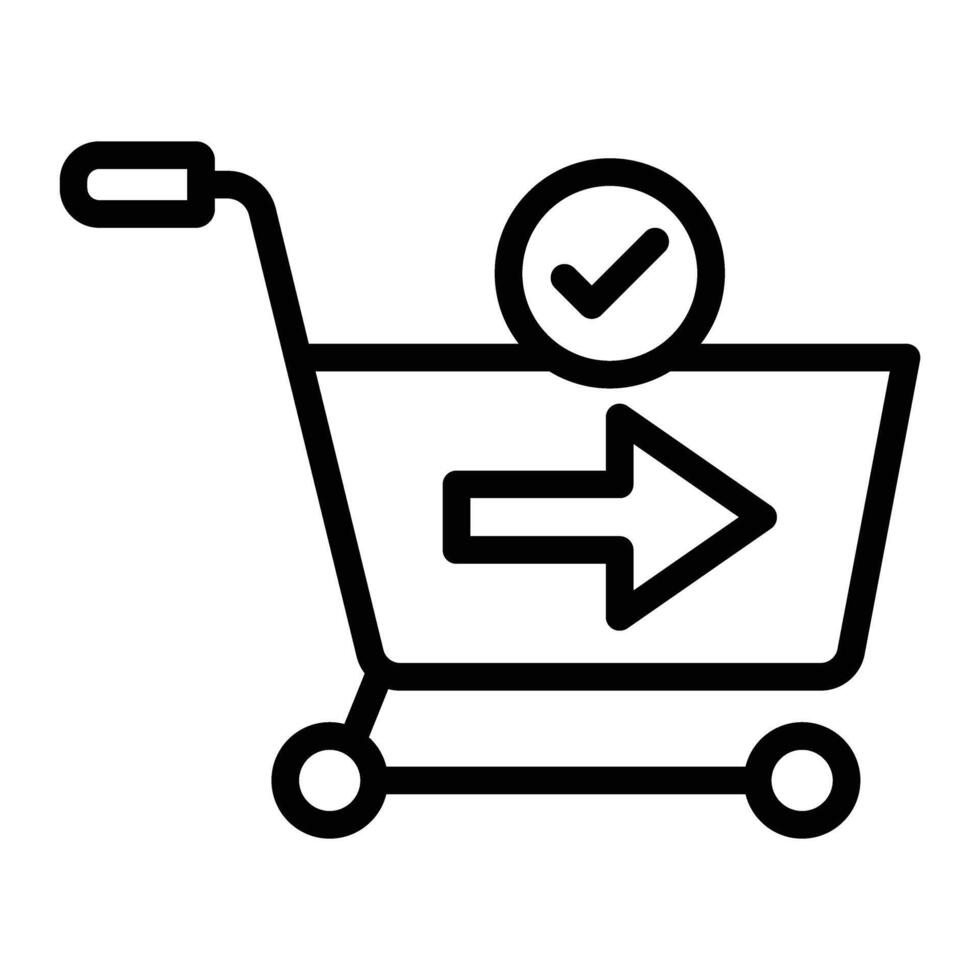 Checkout Line icon Design vector