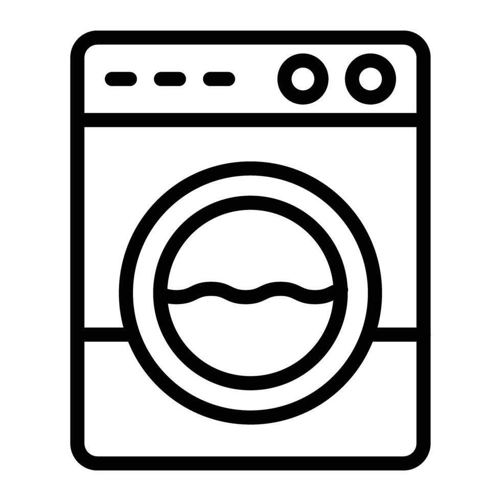 Washing Machine Line Icon Design vector