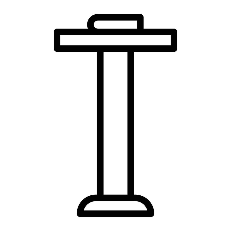 Standing Desk Line Icon Design vector