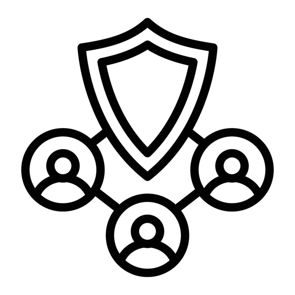 Security Group Line Icon Design vector