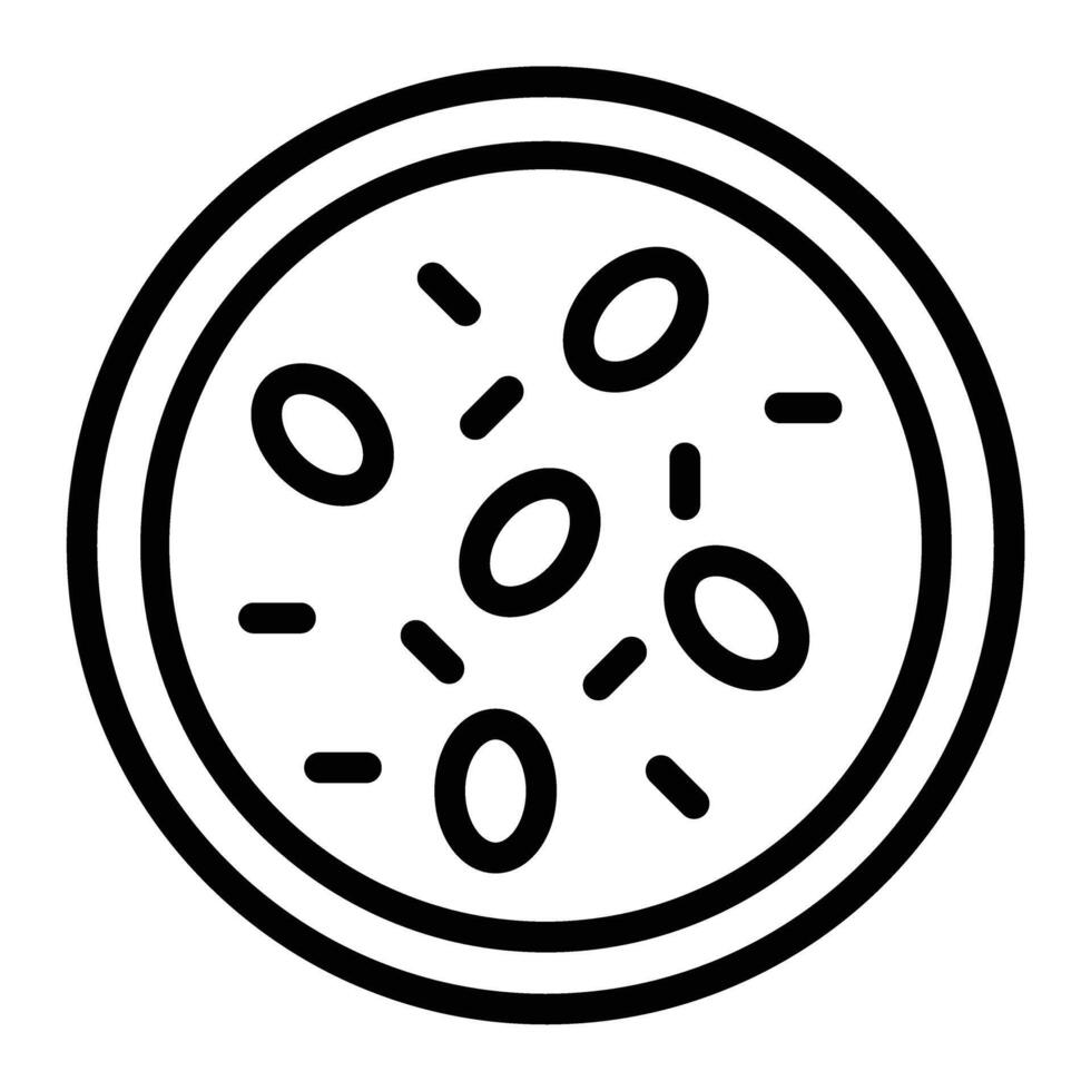 Petri Dish Line Icon Design vector