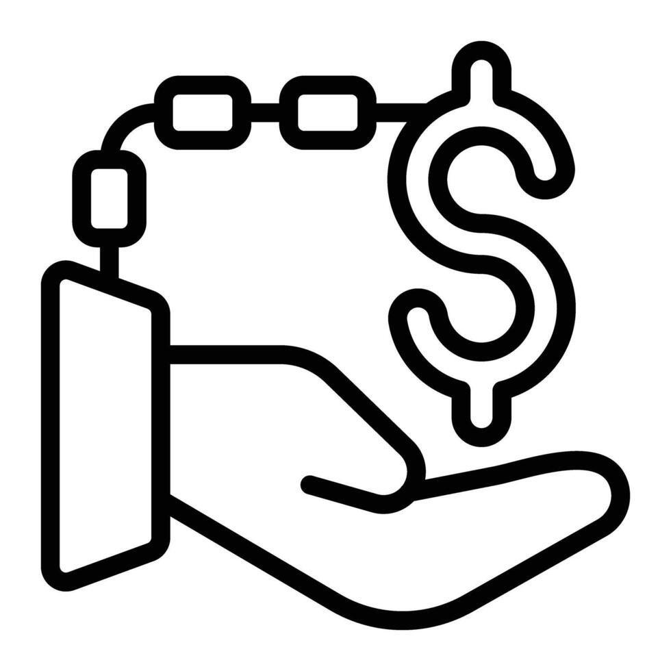 Creditor Line Icon Design vector