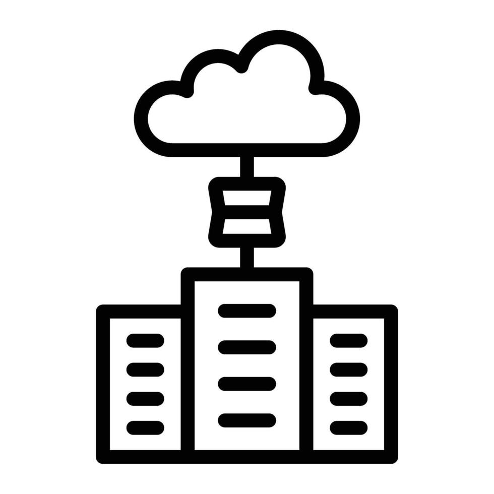 IaaS Line Icon Design vector