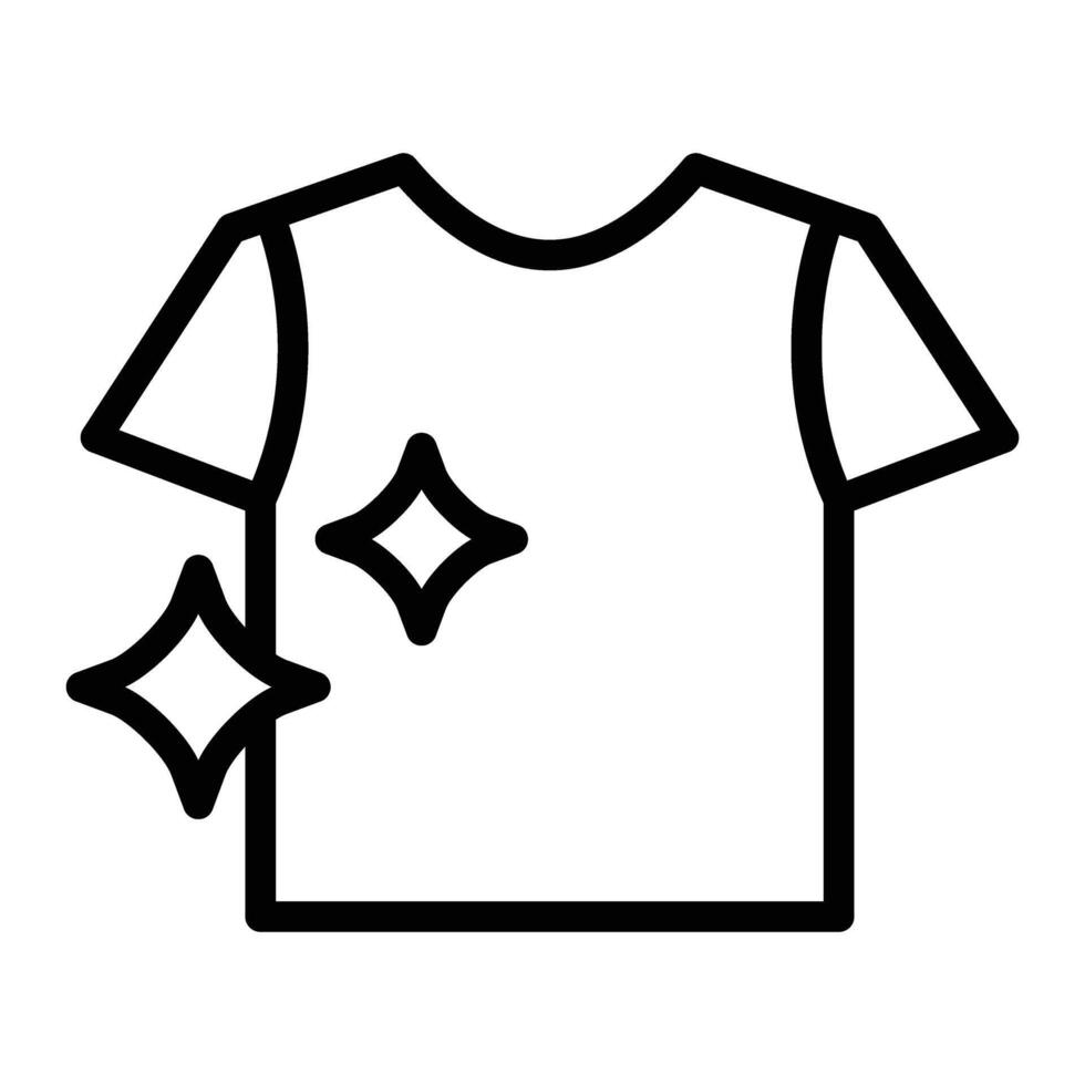 Clean Shirt Line Icon Design vector