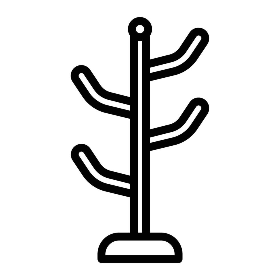 Coat Rack Line Icon Design vector